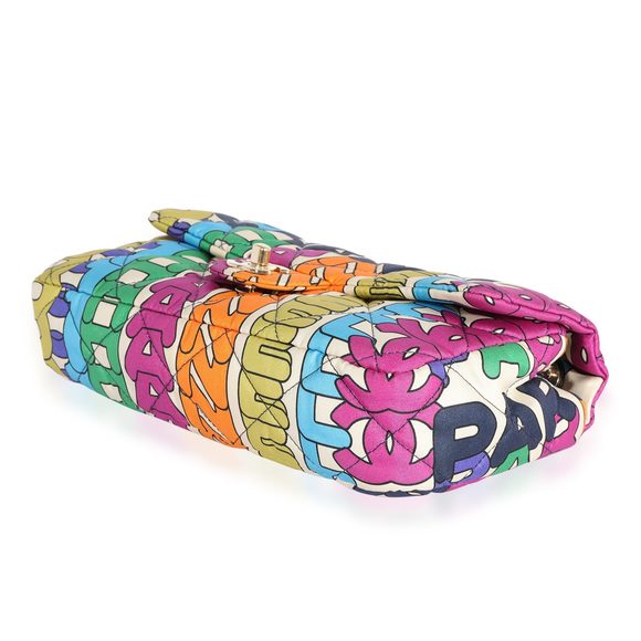 Chanel Rainbow Logo Nylon Single Flap Bag - Picture 5 of 7